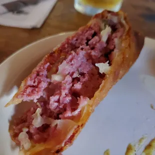 Reuben egg rolls