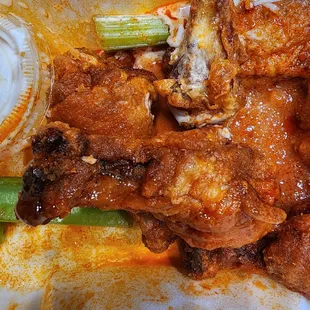a close up of a chicken dish