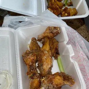 Lemon pepper and Garlic parmesan