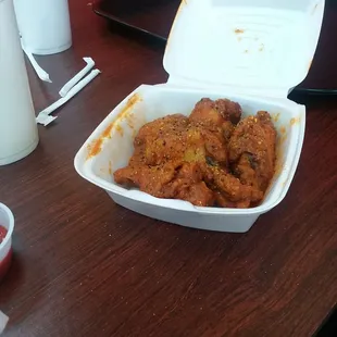 Hot lemon pepper wings