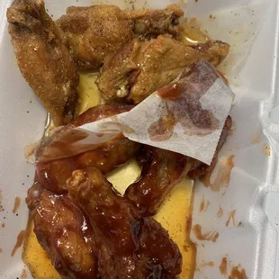 Honey lemon pepper wings