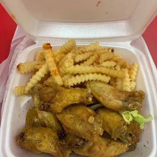 Honey lemon pepper wings combo