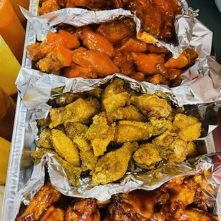 a variety of wings