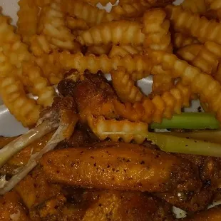 Wings and fries