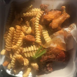 Spicy Thai and hot Parmesan wings