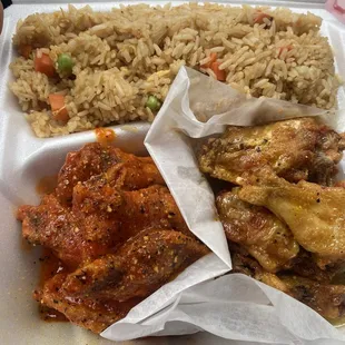 Medium Lemon Pepper &amp; Honey Garlic Pepper with Fried Rice