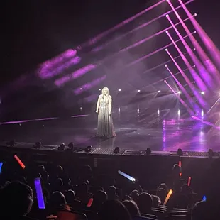 a woman on stage