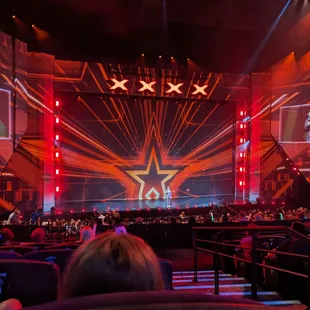 a stage with a star on it