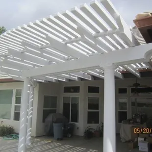 Wonderful lattice custom patio cover!