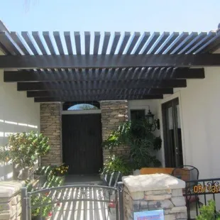 Lattice patio entrance