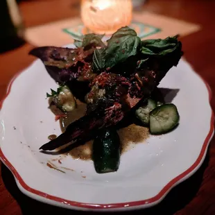 Charred hamachi collar. Id skip.