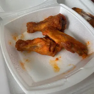 Dried out wings.