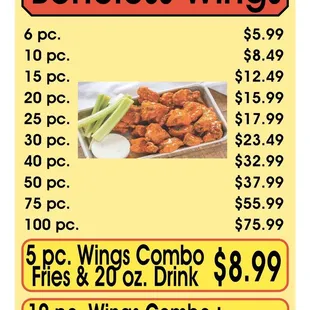 Boneless wings