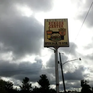 American Burger Center Sign.