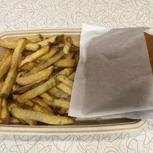 French dip burger with fries