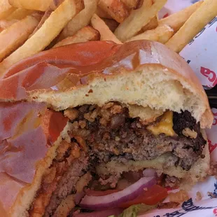 Smokehouse BBQ cheeseburger made fresh to order