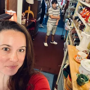 My son and I having a blast getting lost