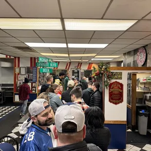 Long line at midnight