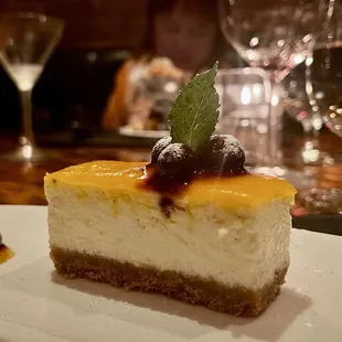 a piece of cheesecake