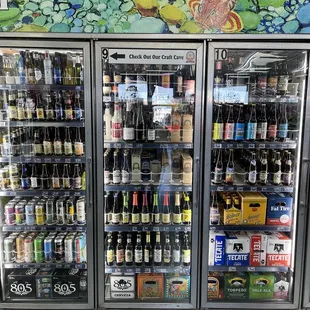 a display of beer