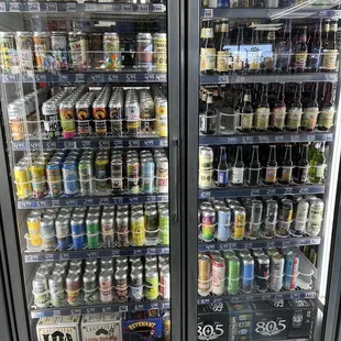 a refrigerator full of beer