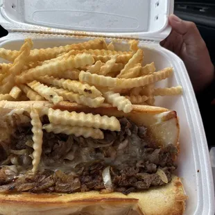 Philly and fries