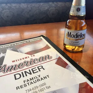 They serve beer wine and alcohol.