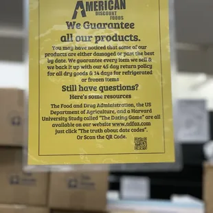 Their guarantee policy