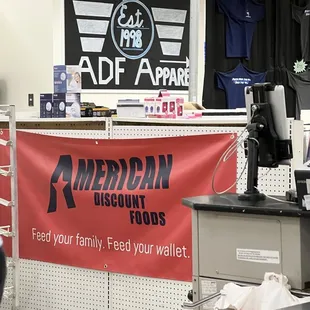 an american discount foods display