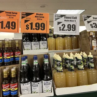 Mixers but no alcohol