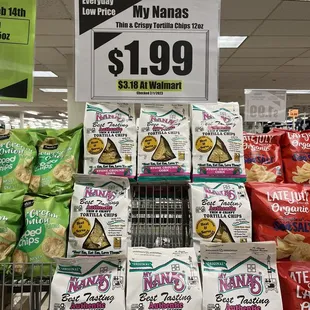 a display of nacho chips
