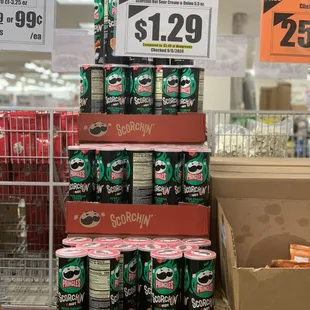 Scorching hot sour cream and onion Pringles for only $1.29