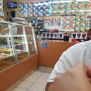 a man eating a donut