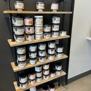 Just a small sampling of the available nut butters