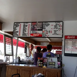 a man and a woman at the counter