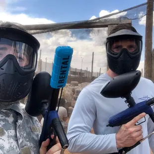 Masks and Paintball guns