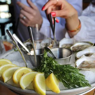 From the Raw Bar we had East &amp; West Coast Oysters.