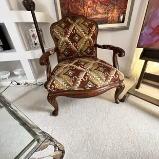 Reupholstered chairs were delivered!