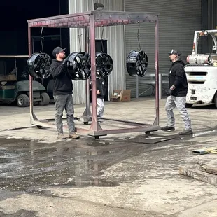 Bringing them out to me.