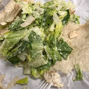 A quick way to gross out a vegetarian - put chicken in their vegetarian Caesar wrap!!