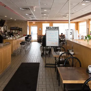 the interior of a restaurant