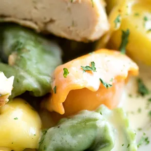 a close up of a plate of food