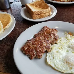 Combo #2 with sausage patty and pancakes