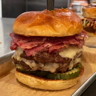 Double Pastrami burger