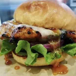 Spicy Honey Chicken Sandwich.