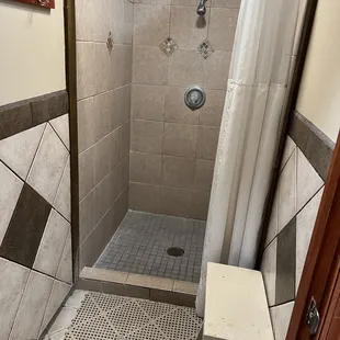 Shower stall inside the bathhouse
