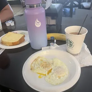 Home made eggs, scrambled eggs and some much more for breakfast, different of coffee very hot and delicious.