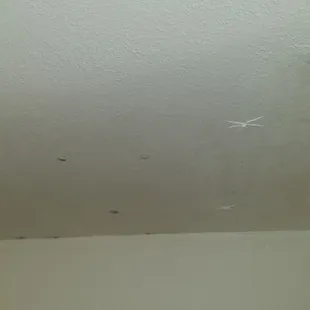 Ceiling over shower -- "Just a few months old?"  You decide.