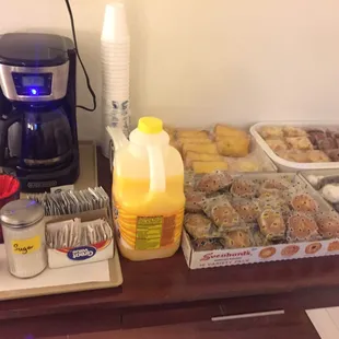 This is the continental breakfast. The coffee cups are tiny!