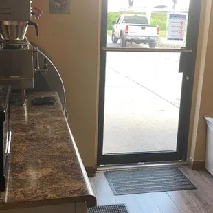 Our check in lobby. Grab some coffee on us.